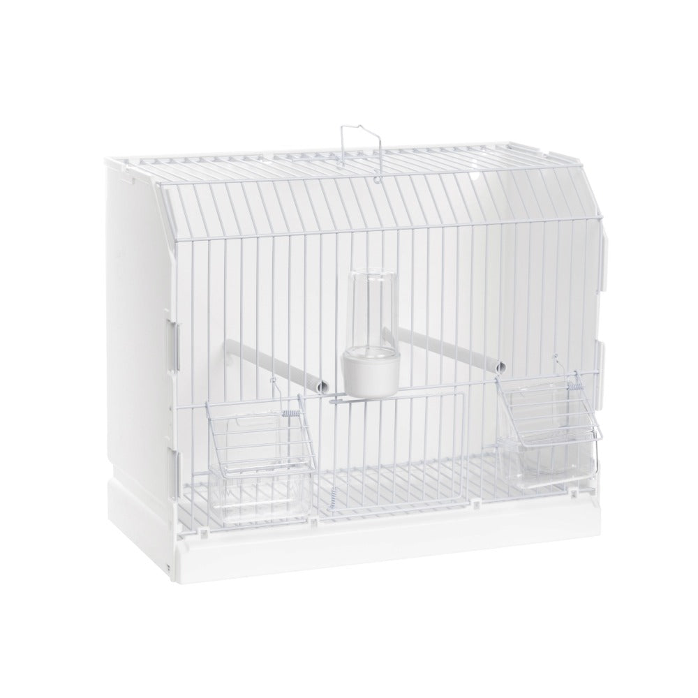 White wire show cage with 3 frontal doors